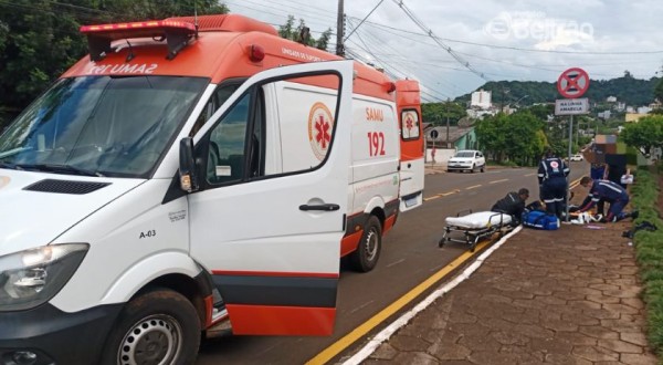 Motociclista fica ferido em acidente na rua João Pessoa