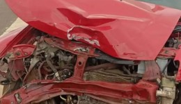 Acidente entre caminhão e Duster é registrado em São Lourenço do Oeste